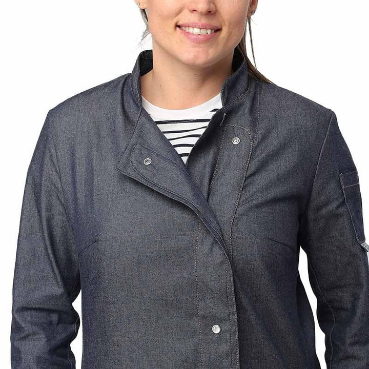 Women's Jean Long Sleeve Pocket Kitchen Coat - MANELLI -  by Manelli | MANELLI``