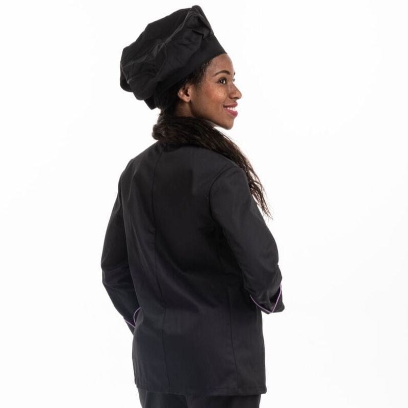 Women's Kitchen Coat with Lilac Piping - MANELLI -  by Manelli | MANELLI``