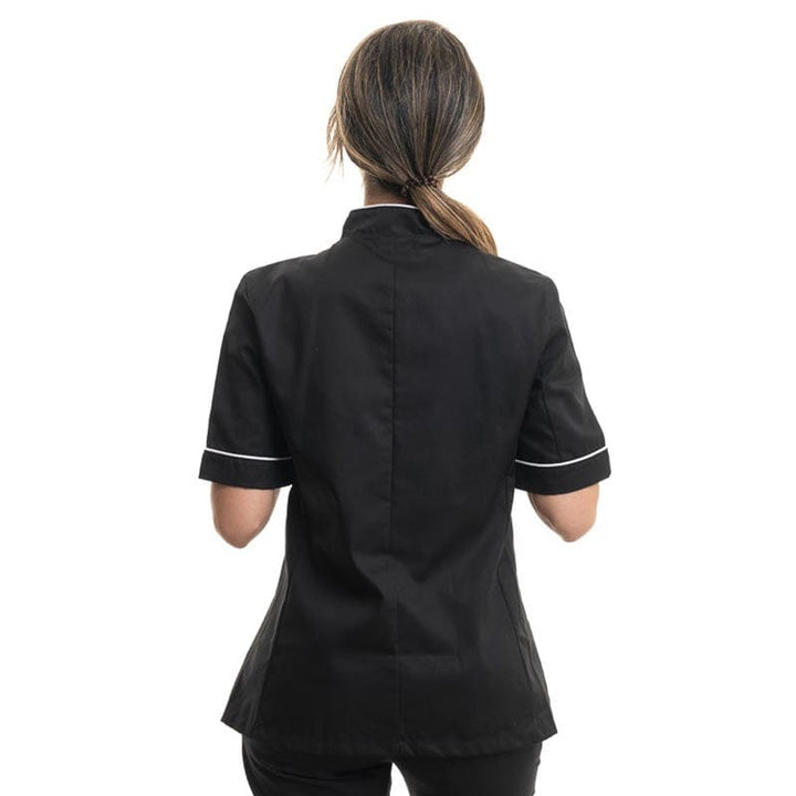 Women's Kitchen Coat with White Piping Short Sleeve - MANELLI -  by Manelli | MANELLI``