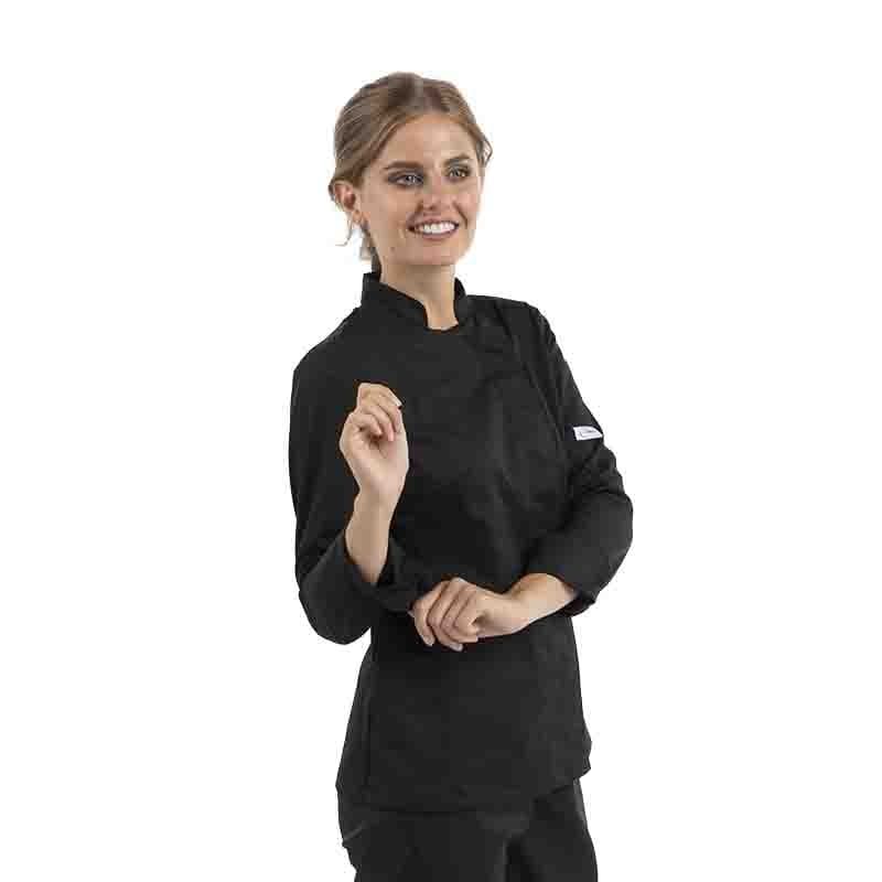 Women's Long Sleeve Black Chef Coat - MANELLI -  by Manelli | MANELLI``