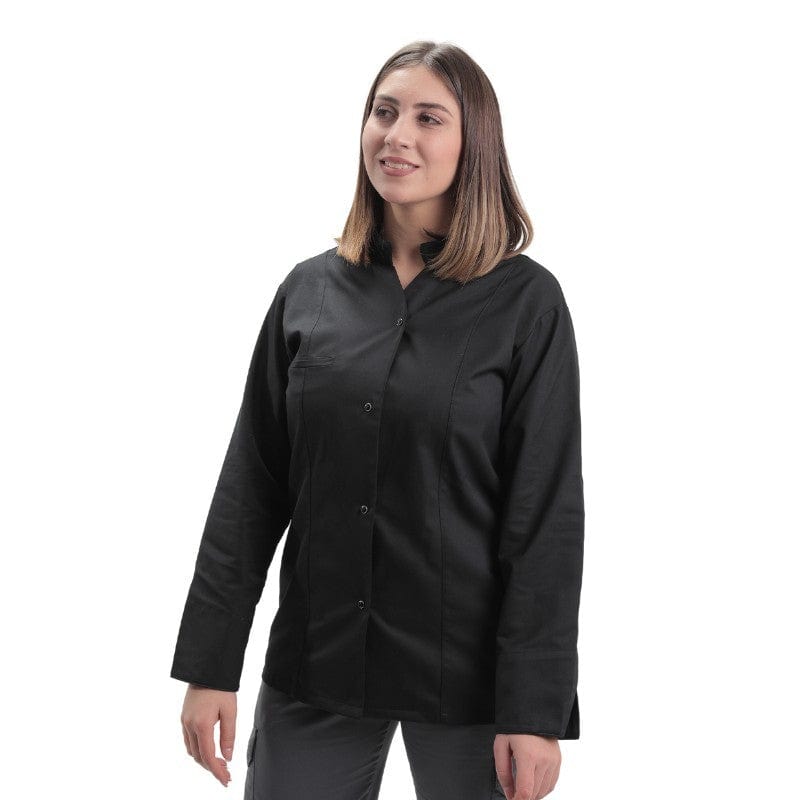 Women's Long Sleeve Black Chef Coat Marbella - MANELLI -  by Manelli | MANELLI``