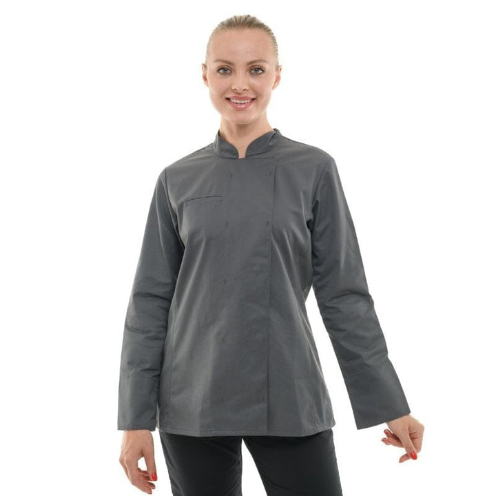 Women's Long Sleeve Gray Kitchen Coat  - MANELLI -  by Manelli | MANELLI``