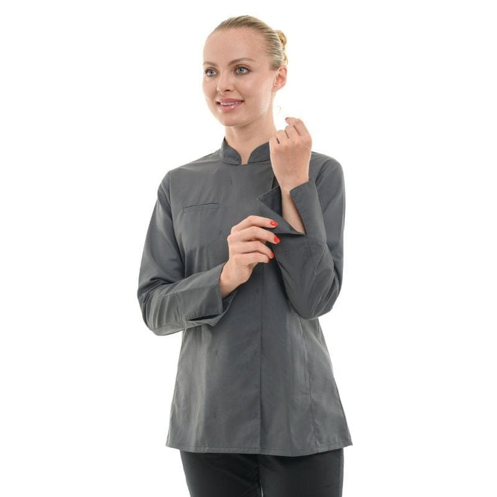 Women's Long Sleeve Gray Kitchen Coat  - MANELLI -  by Manelli | MANELLI``