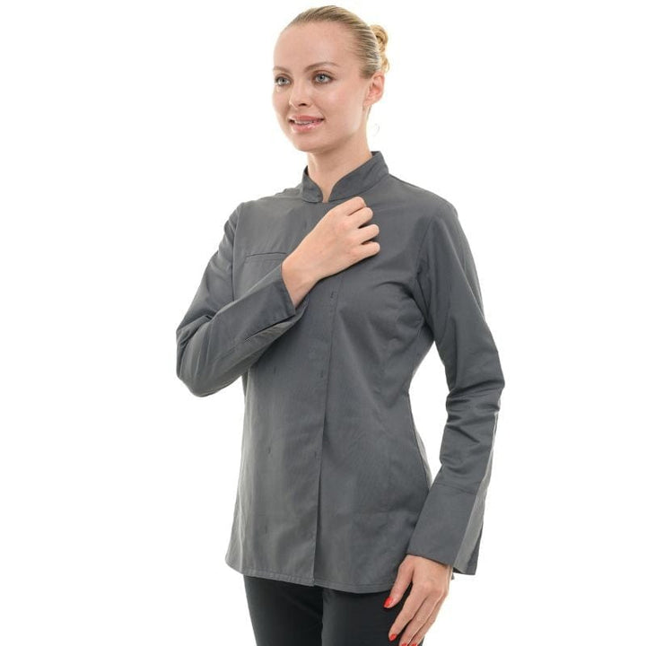 Women's Long Sleeve Gray Kitchen Coat  - MANELLI -  by Manelli | MANELLI``