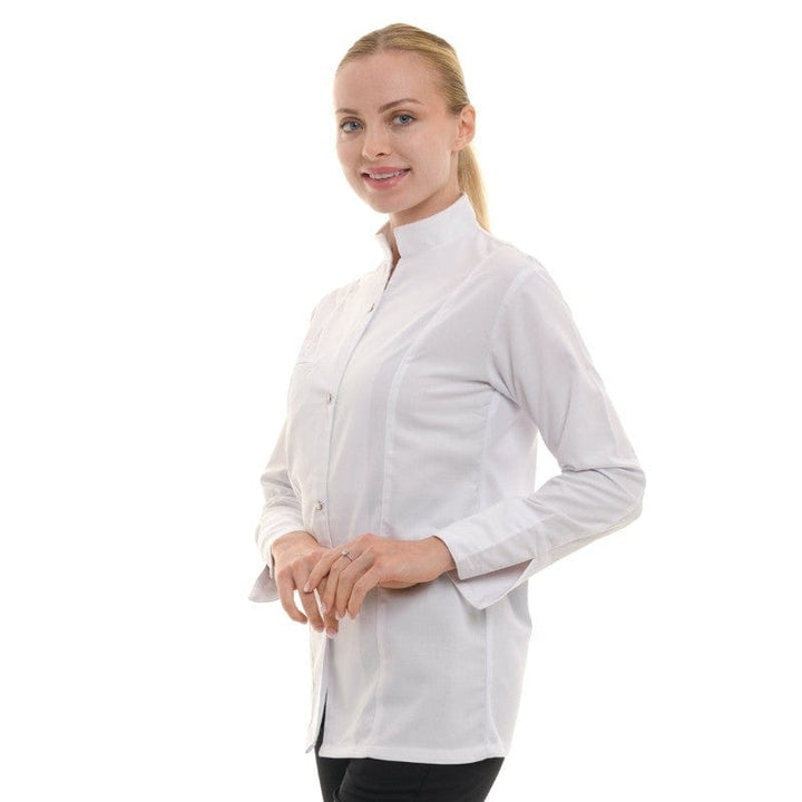 Women's Long Sleeve White Kitchen Coat Marbella - MANELLI -  by Manelli | MANELLI``