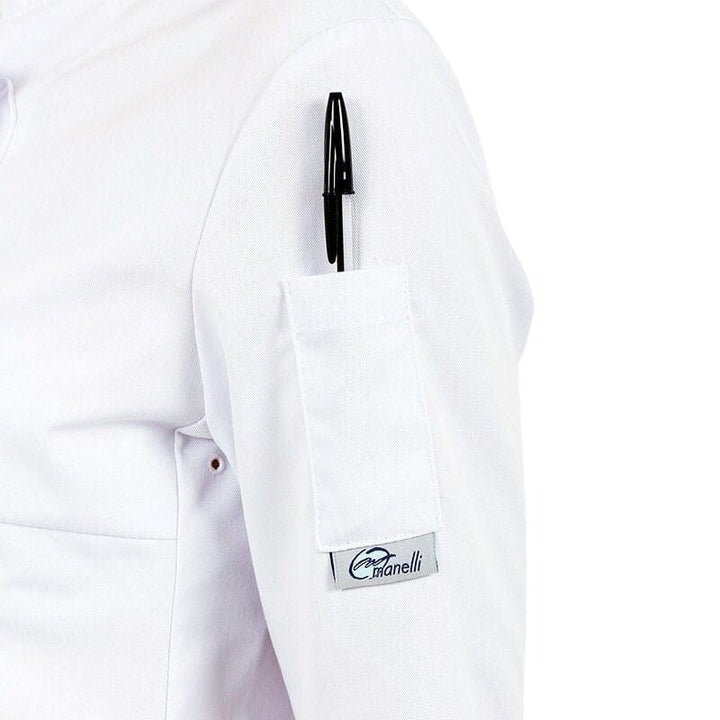 Women's Long Sleeves White Kitchen Coat - MANELLI -  by Manelli | MANELLI``