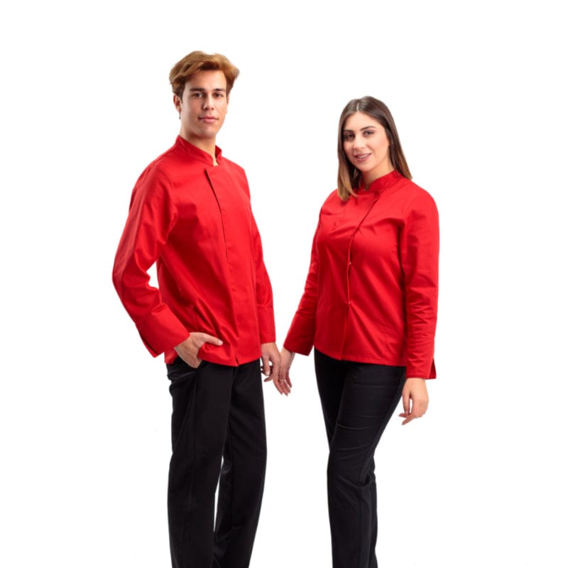 Women's Red Long Sleeve Chef's Coat - MANELLI -  by Manelli | MANELLI``