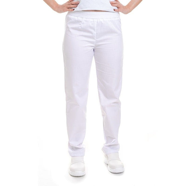 Women's White Slim Kitchen Trousers - Manelli -  by Manelli | MANELLI``