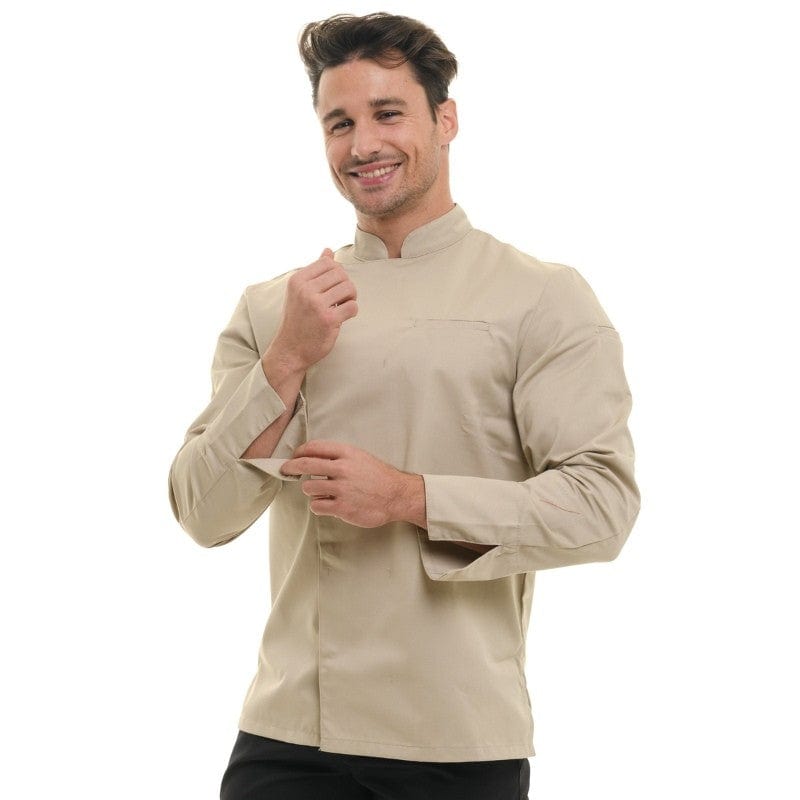 Men's Long Sleeve Beige Chef Coat  - MANELLI -  by Manelli | MANELLI``