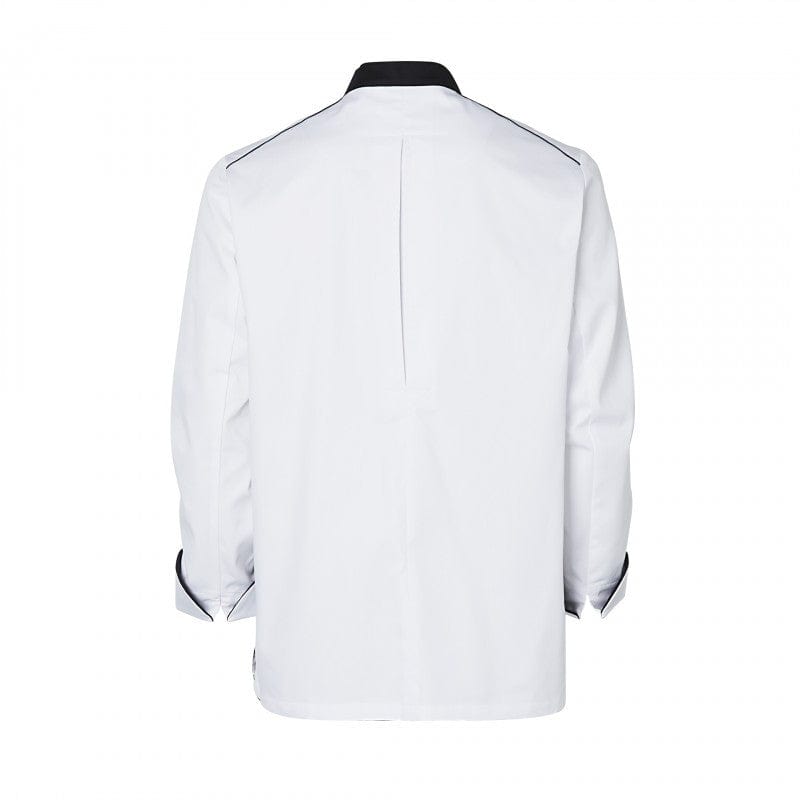 Néospirit Long Sleeve White Kitchen Coat with Black Piping - MOLINEL -  by Molinel | MANELLI``