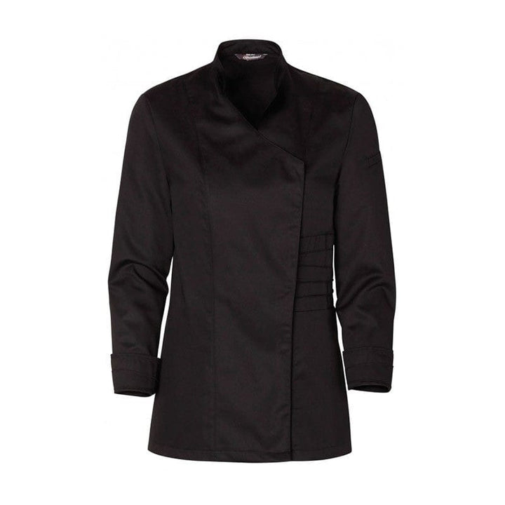 Women Black Kitchen Coat with Kimono Collar  - MOLINEL -  by Molinel | MANELLI``