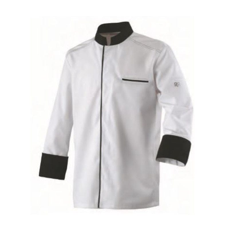 ABAX Long Sleeve Kitchen Coat White and Black - ROBUR -  by Robur | MANELLI``