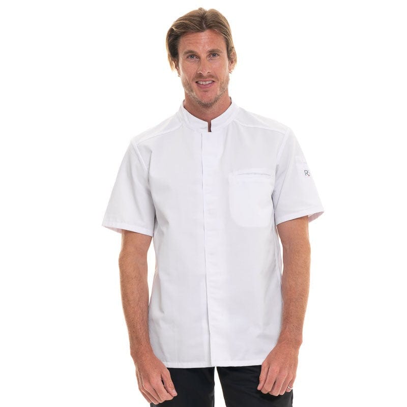 ABAX White Short Sleeve Kitchen Coat - ROBUR -  by Robur | MANELLI``