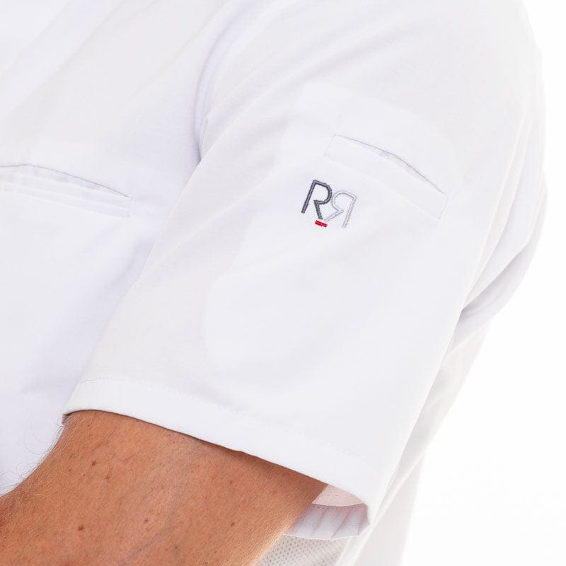 ABAX White Short Sleeve Kitchen Coat - ROBUR -  by Robur | MANELLI``