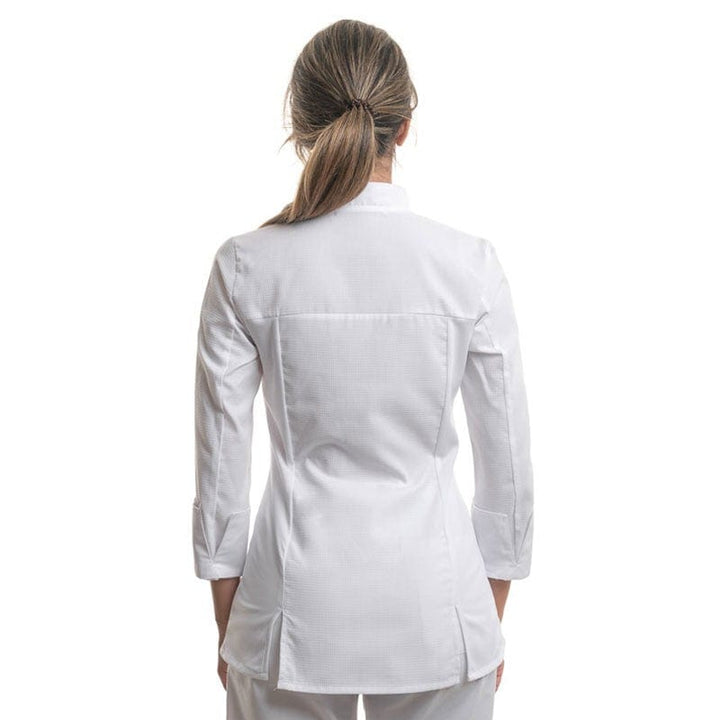 ABELLA Women's White Long Sleeve Kitchen Coat - ROBUR -  by Robur | MANELLI``