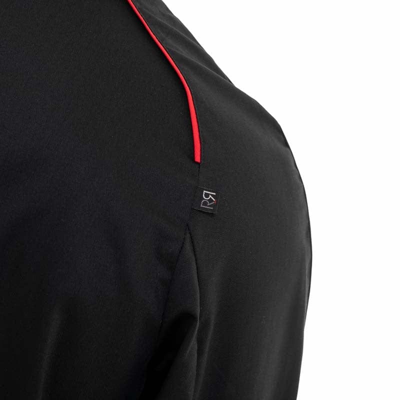 Apollo Black Red Long Sleeve Kitchen Coat - ROBUR -  by Robur | MANELLI``