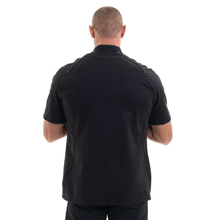 Benak Black Short Sleeve Kitchen Coat 37.5 Technology - ROBUR -  by Robur | MANELLI``