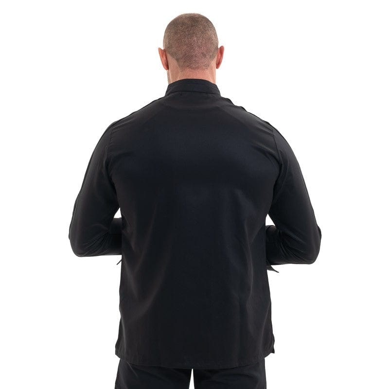 Bergame Black Long Sleeve Chef Coat - ROBUR -  by Robur | MANELLI``