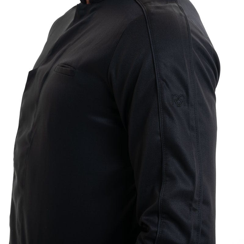 Bergame Black Long Sleeve Chef Coat - ROBUR -  by Robur | MANELLI``