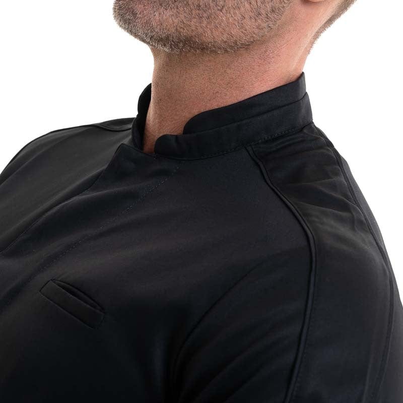 Bergame Black Long Sleeve Chef Coat - ROBUR -  by Robur | MANELLI``