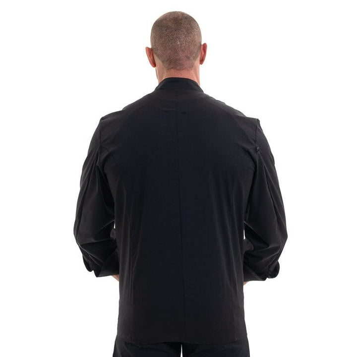 Black Chef Coat Long Sleeve INOX - ROBUR -  by Robur | MANELLI``