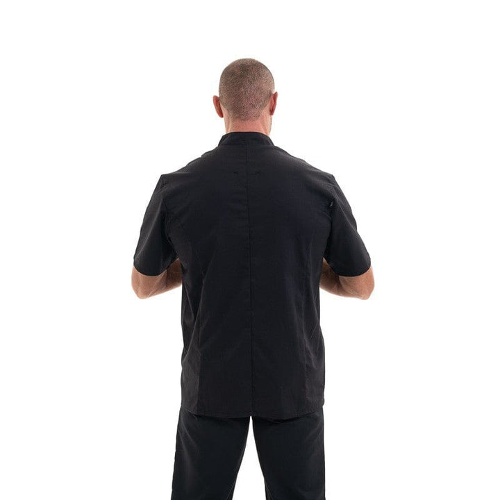 Black Chef Coat Short Sleeves INOX - ROBUR -  by Robur | MANELLI``