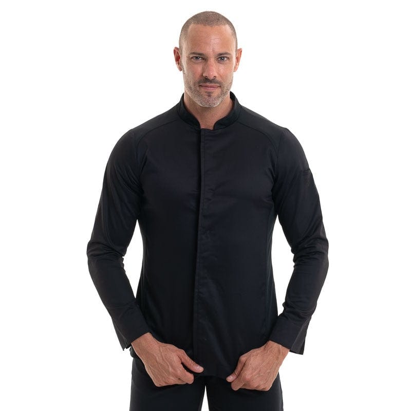 Black Long Sleeve Chef Coat Broto - ROBUR -  by Robur | MANELLI``