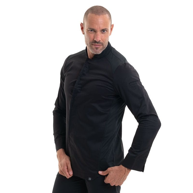 Black Long Sleeve Chef Coat Broto - ROBUR -  by Robur | MANELLI``