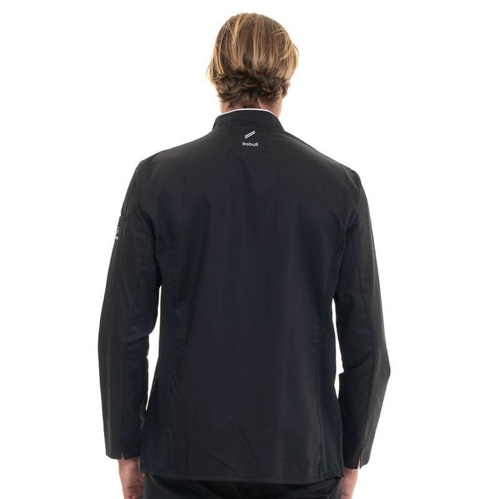 Black Long Sleeve Kitchen Coat - ERIC - ROBUR -  by Robur | MANELLI``