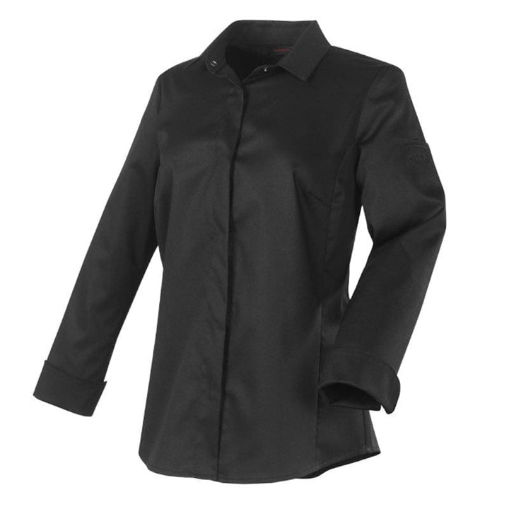 Black Long Sleeve Kitchen Coat - FLORES- ROBUR -  by Robur | MANELLI``