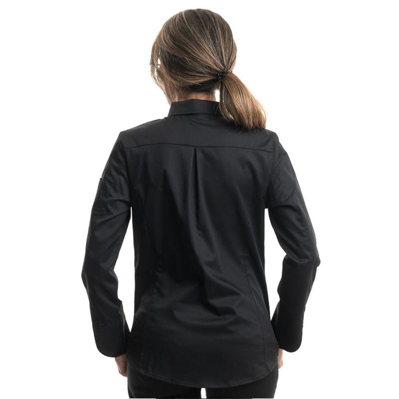 Black Long Sleeve Kitchen Coat - FLORES- ROBUR -  by Robur | MANELLI``