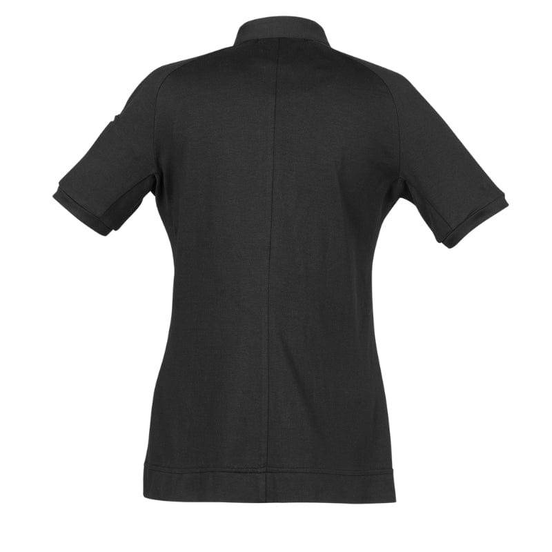 Black Women's Kitchen Coat with Mao Collar Gloria - Robur -  by Robur | MANELLI``