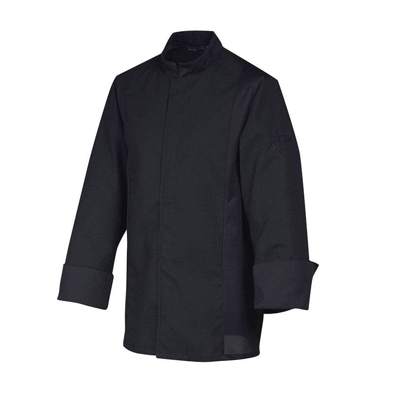 Breathable Black Long Sleeve Kitchen Coat Siaka - Robur -  by Robur | MANELLI``