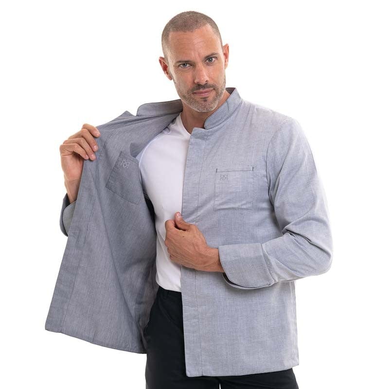 Cardiff Gray Reversible Chef Coat - ROBUR -  by Robur | MANELLI``