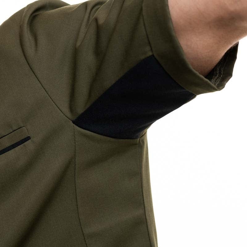 DUNES Olive/Black Short Sleeve Kitchen Coat - ROBUR -  by Robur | MANELLI``