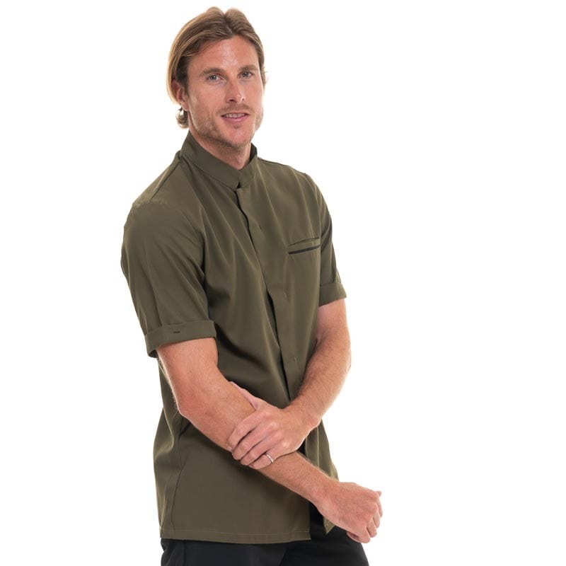 DUNES Olive/Black Short Sleeve Kitchen Coat - ROBUR -  by Robur | MANELLI``