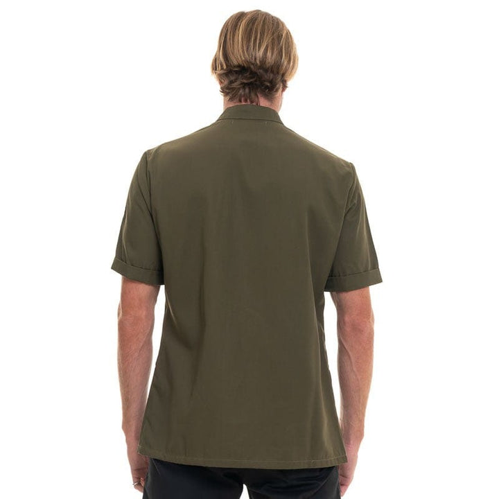 DUNES Olive/Black Short Sleeve Kitchen Coat - ROBUR -  by Robur | MANELLI``