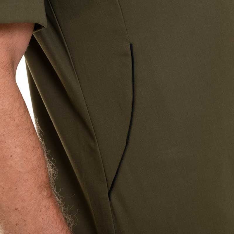 DUNES Olive/Black Short Sleeve Kitchen Coat - ROBUR -  by Robur | MANELLI``