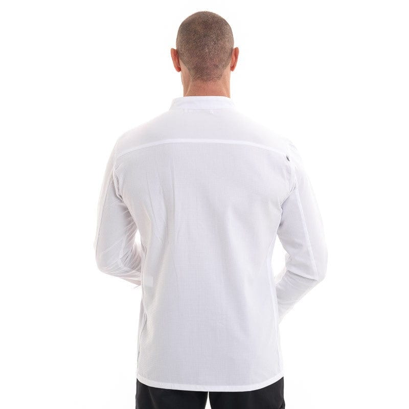 EKOL Men's White Long Sleeve Kitchen Coat - ROBUR -  by Robur | MANELLI``