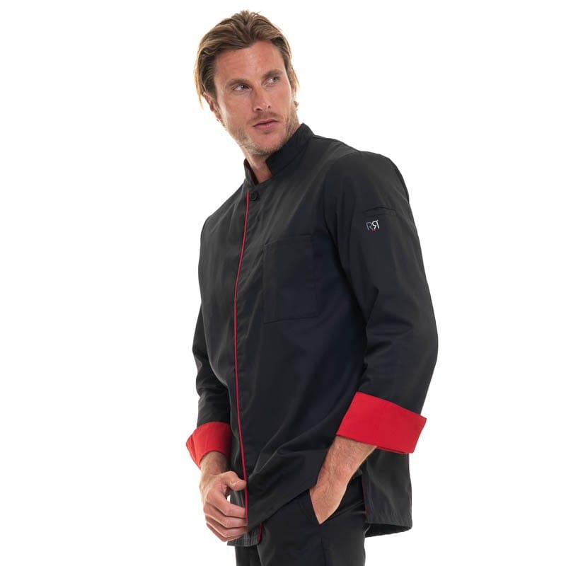 Men's Black Long Sleeve Chef's Coat Boko - ROBUR -  by Robur | MANELLI``