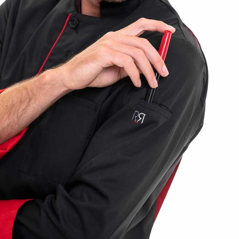 Men's Black Long Sleeve Chef's Coat Boko - ROBUR -  by Robur | MANELLI``