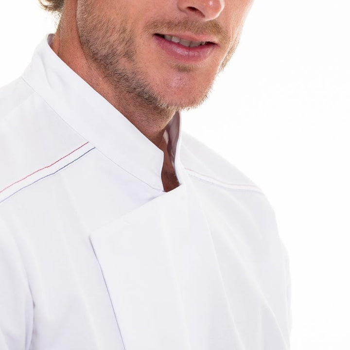 Men's White Long Sleeve Kitchen Coat Aspin - ROBUR -  by Robur | MANELLI``