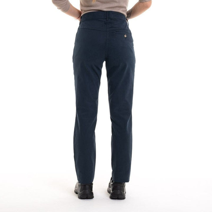 Navy Peach Skin Chinos for Women Cotton Stretch Chiara - ROBUR -  by Robur | MANELLI``