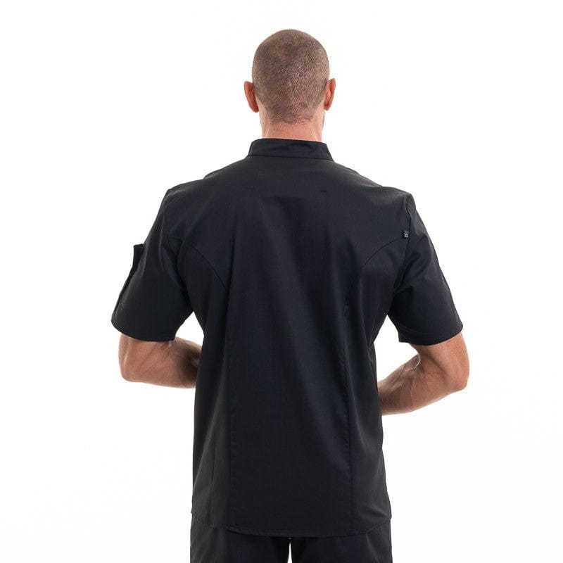 Nero Black Short Sleeve Chef Coat - ROBUR -  by Robur | MANELLI``