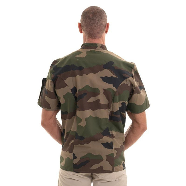 Nero Camouflage Short Sleeve Chef Coat - ROBUR -  by Robur | MANELLI``