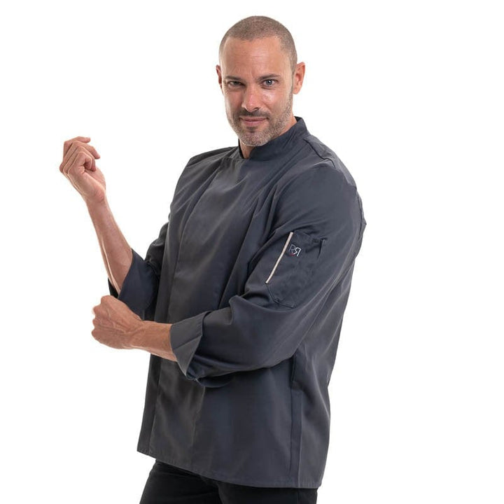 Nero Gray Chef Coat Long Sleeves - ROBUR -  by Robur | MANELLI``