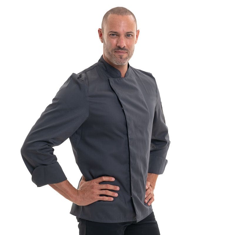 Nero Gray Chef Coat Long Sleeves - ROBUR -  by Robur | MANELLI``