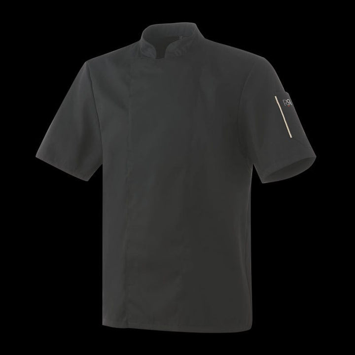 Nero Short Sleeve Chef Coat 37.5 technology Black - ROBUR -  by Robur | MANELLI``