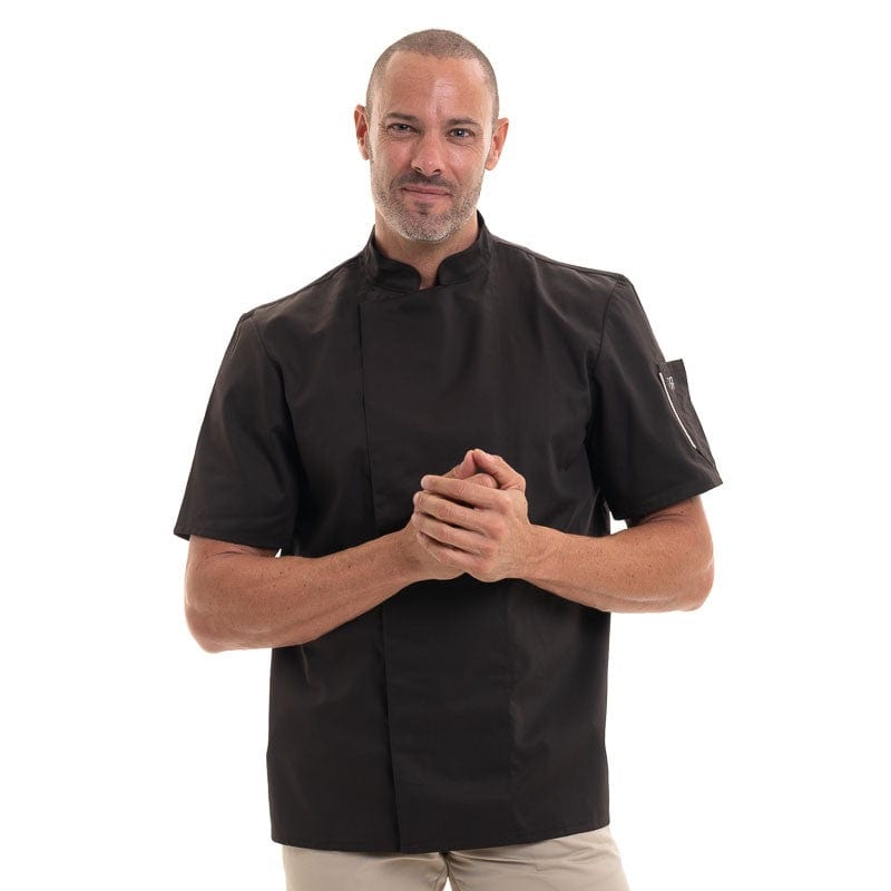 Nero Short Sleeve Chef Coat Mocha - ROBUR -  by Robur | MANELLI``