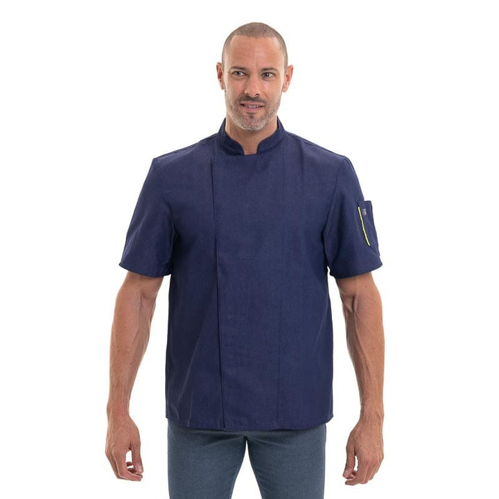 Nero Short Sleeve Denim Chef Coat - ROBUR -  by Robur | MANELLI``